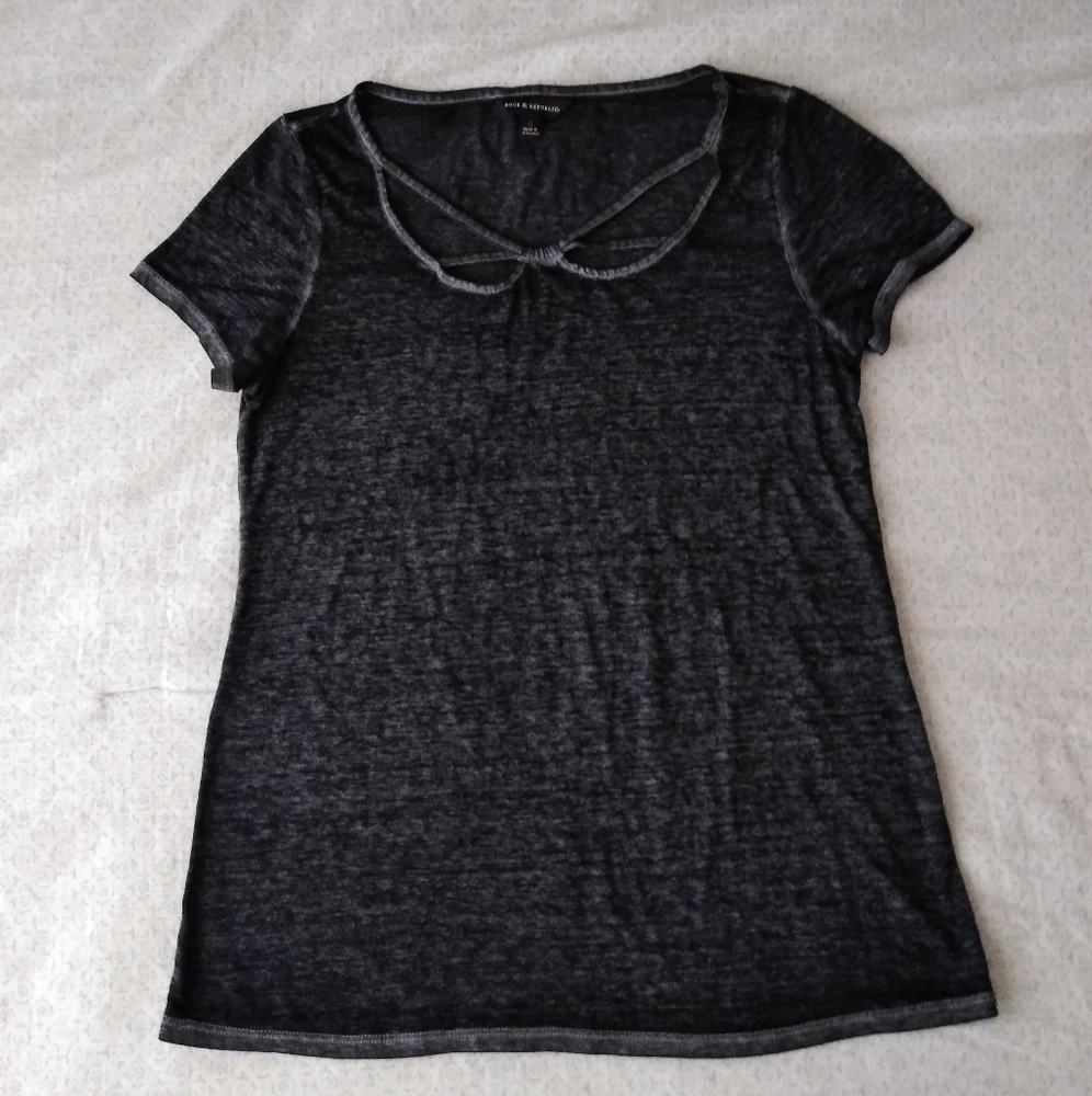 Rock & Republic Black Sheer Top